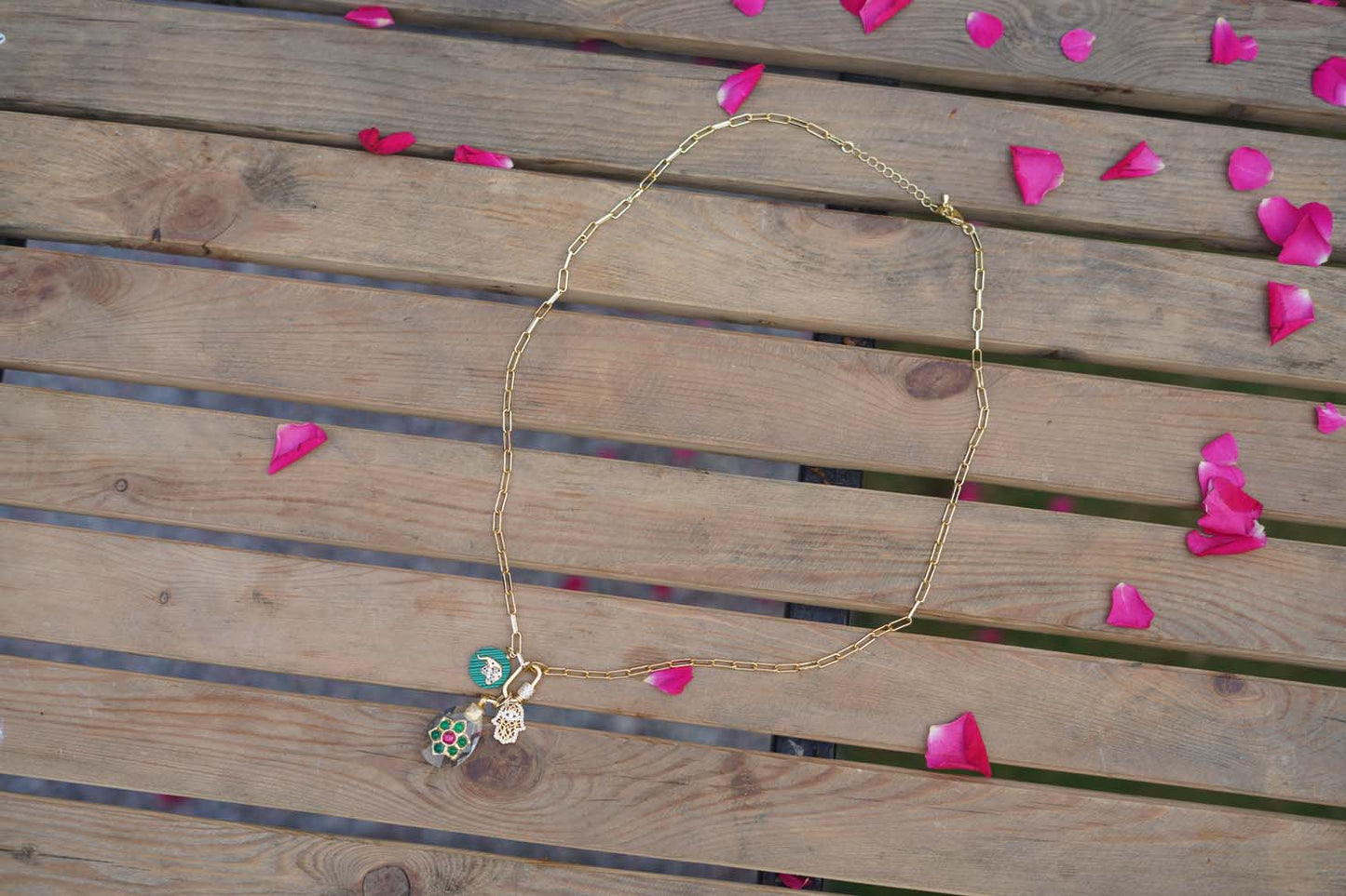 Women's Emerald Gaze Triple Pendant Necklace By Room9 The Popup Store