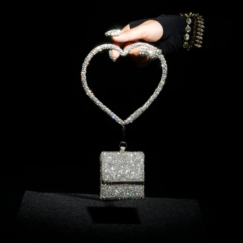 Women's Nano Charm Bag With Crystal Handle By Room9 The Popup Store