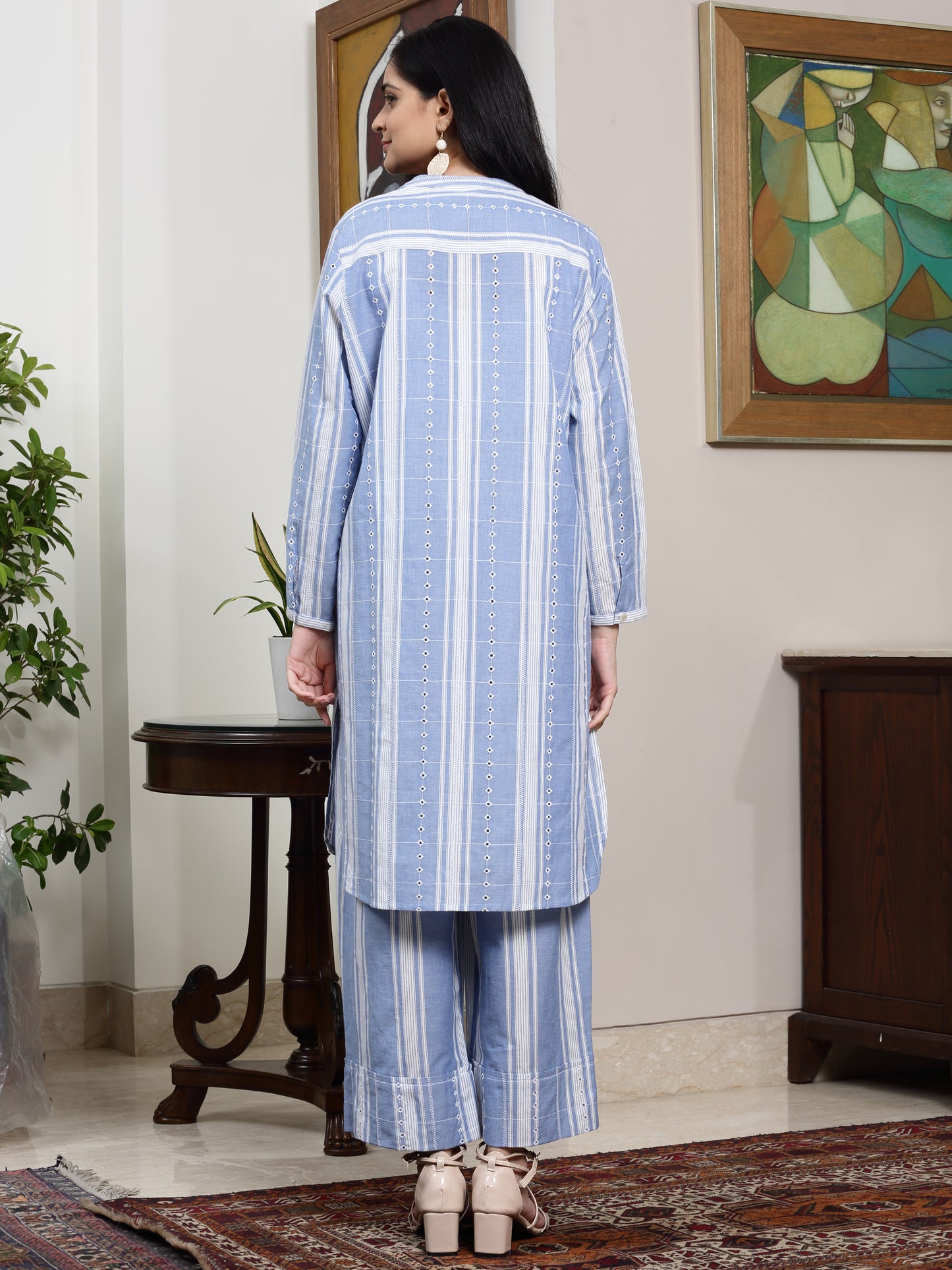 Women's Striped Straight Cut Pants  By Room9 The Popup Store