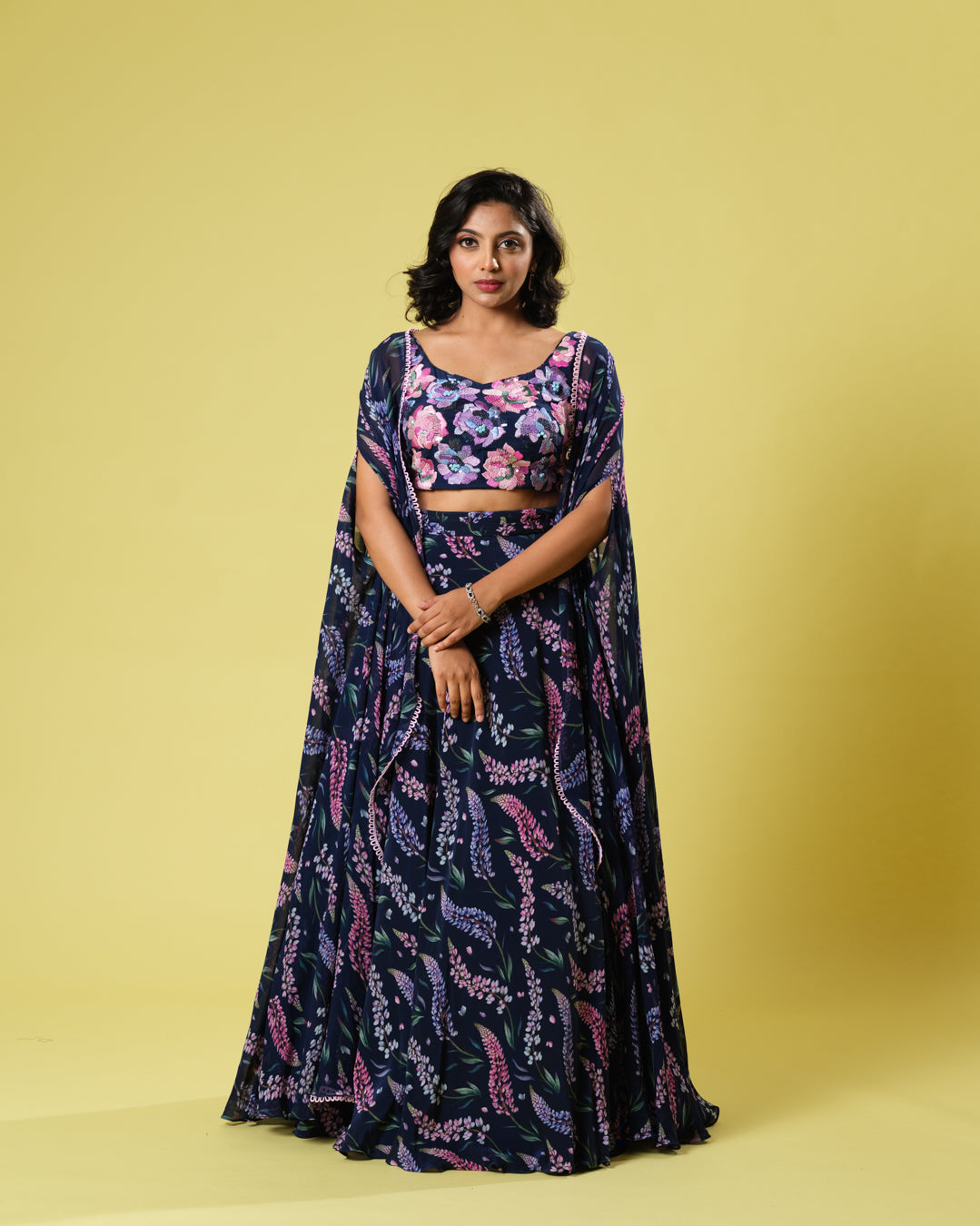Women's Midnight Glamour Light Lehenga By Room9 The Popup Store