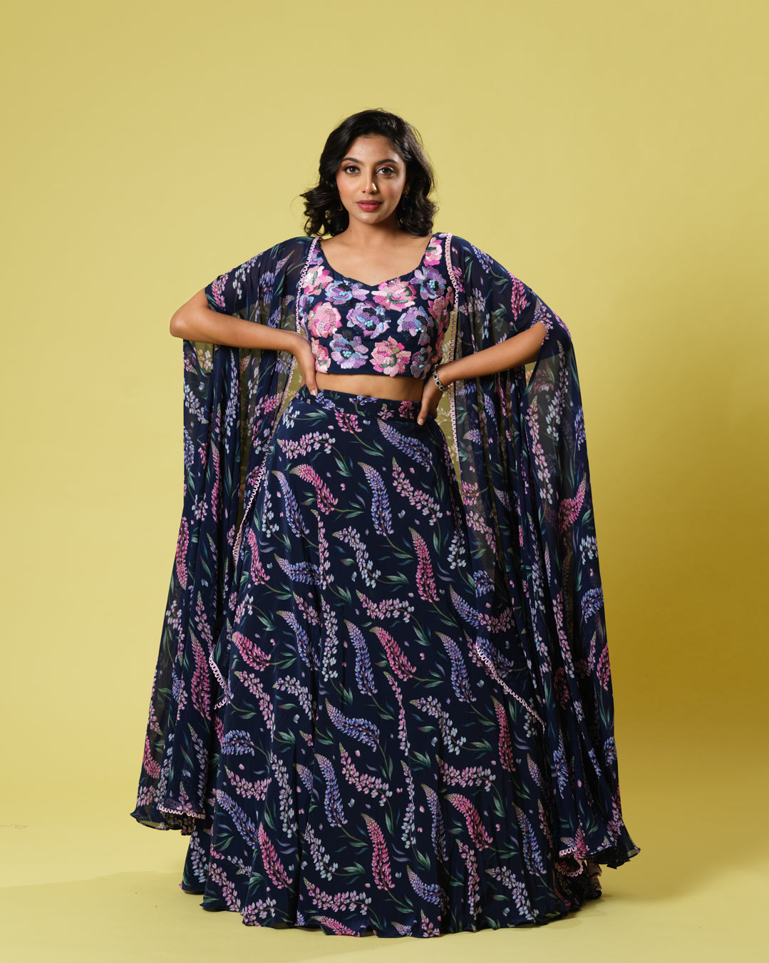 Women's Midnight Glamour Light Lehenga By Room9 The Popup Store