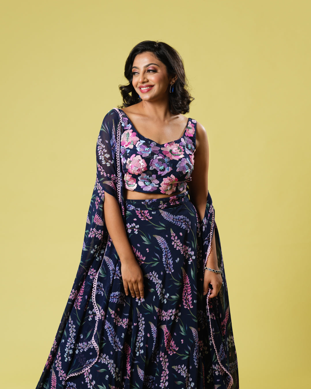 Women's Midnight Glamour Light Lehenga By Room9 The Popup Store