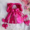 Women's Princess Pink Sparkle Potli By Room9 The Popup Store