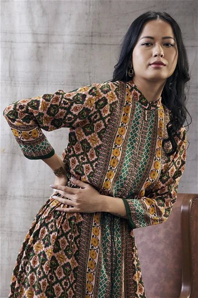 Women's Taahira Printed Long Dress By Room9 The Popup Store