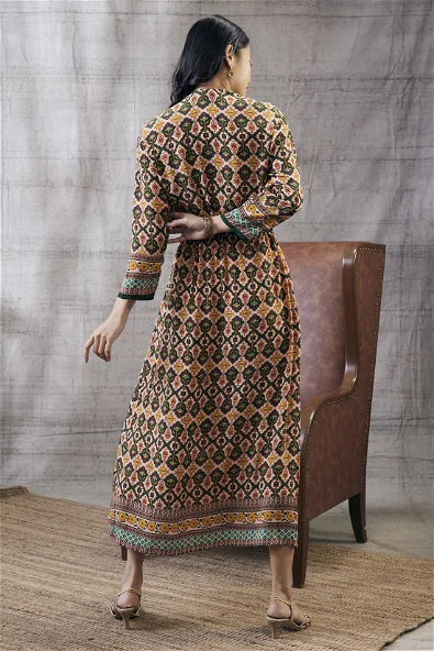 Women's Taahira Printed Long Dress By Room9 The Popup Store