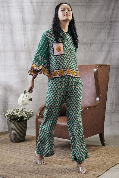 Women's Taahira Printed Co-Ord Set By Room9 The Popup Store