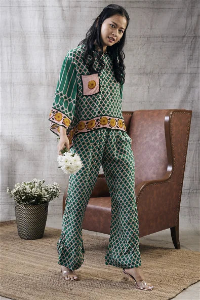 Women's Taahira Printed Co-Ord Set By Room9 The Popup Store
