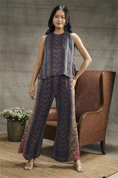 Women's Ikaya Printed Sequin Co-Ord Set By Room9 The Popup Store