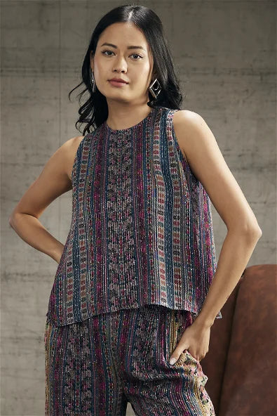 Women's Ikaya Printed Sequin Co-Ord Set By Room9 The Popup Store