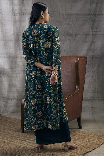 Women's Mehr Drape Dress With Printed Jacket By Room9 The Popup Store