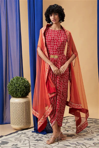Women's Bandej Drape Dress With Cape By Room9 The Popup Store