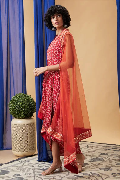Women's Bandej Drape Dress With Cape By Room9 The Popup Store