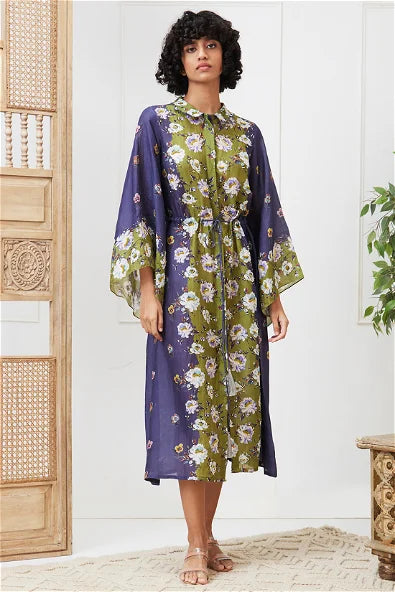 Women's Tasnim Embellished Dress With Waist Tie-Up By Room9 The Popup Store