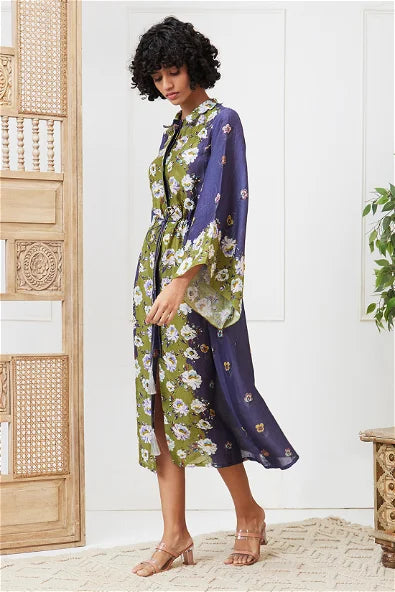 Women's Tasnim Embellished Dress With Waist Tie-Up By Room9 The Popup Store