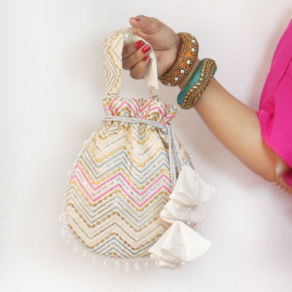 Women's Rainbow Rhapsody Potli By Room9 The Popup Store