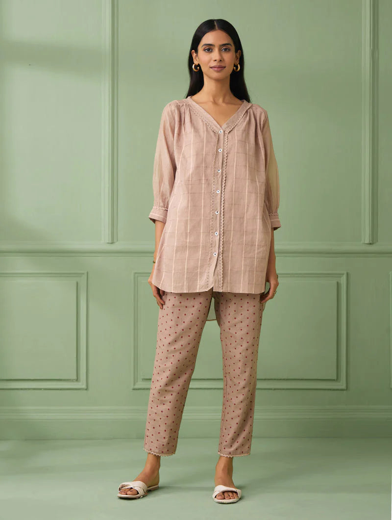 Women's Rose Shirt with Pants (Set of 3) By Room9 The Popup Store