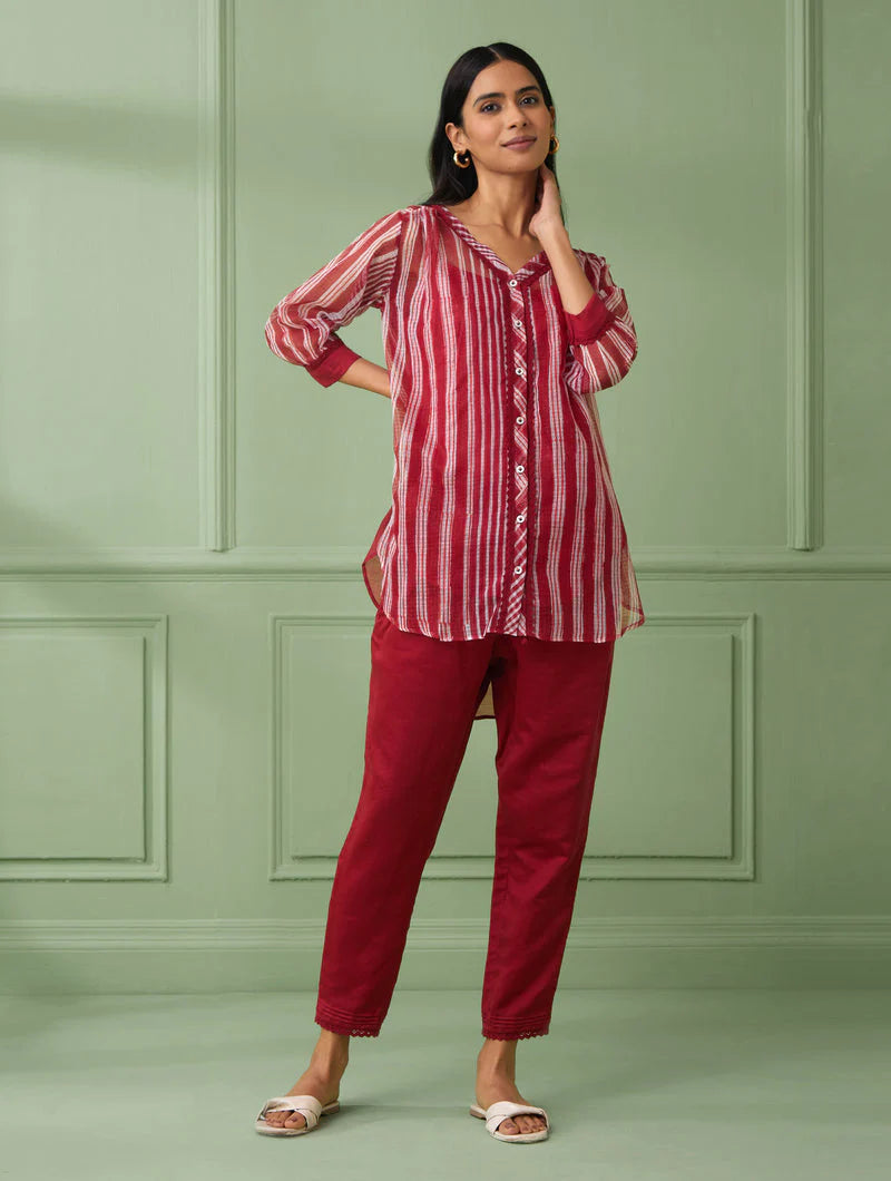 Women's Stripe Shirt with Pants (Set of 3) By Room9 The Popup Store