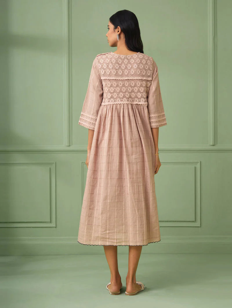Women's Rose Calf-Length Lace Dress By Room9 The Popup Store
