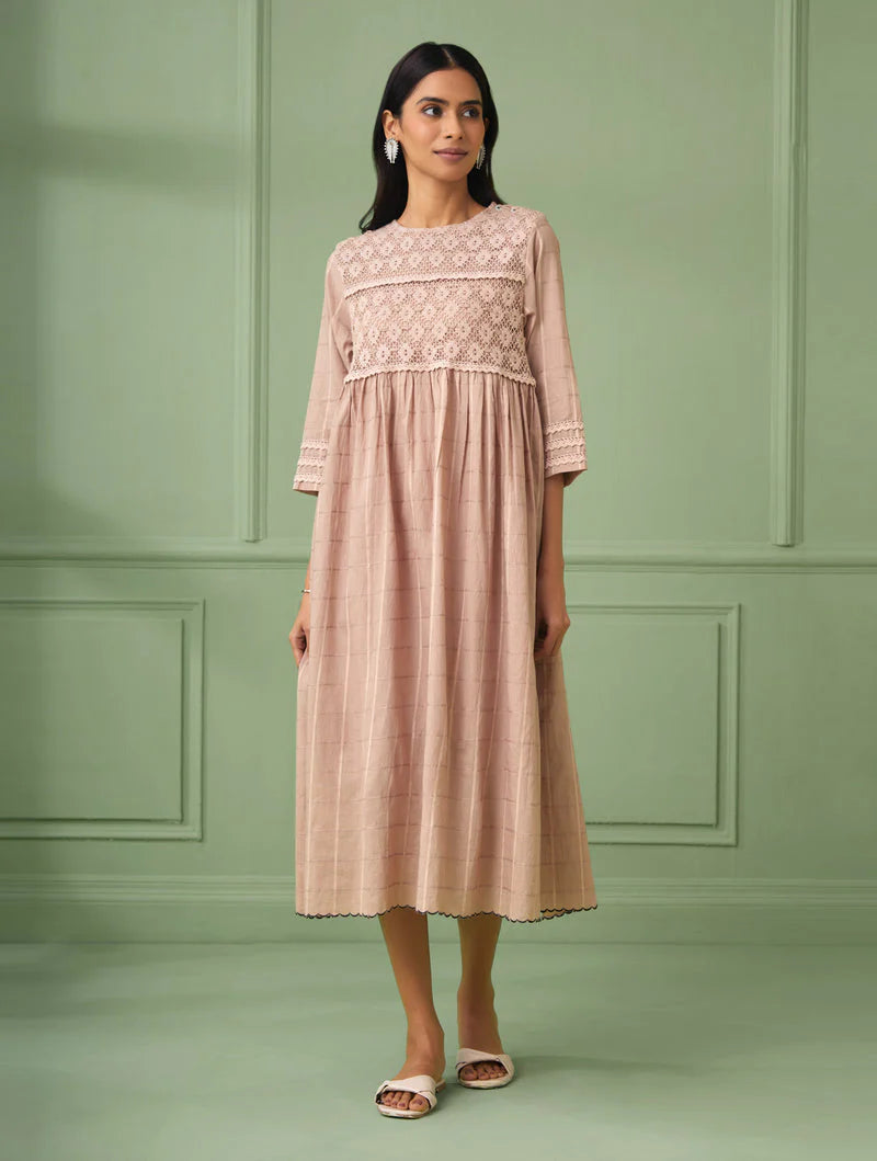 Women's Rose Calf-Length Lace Dress By Room9 The Popup Store