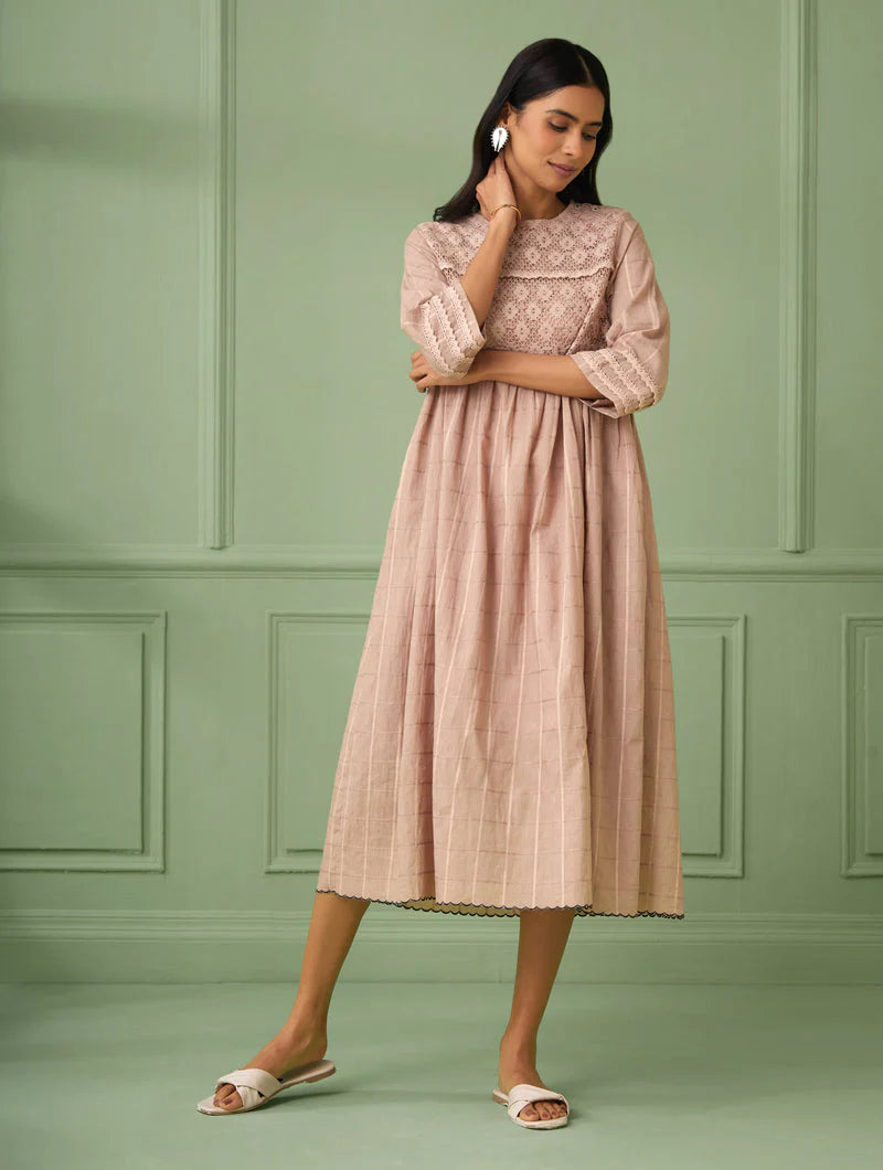 Women's Rose Calf-Length Lace Dress By Room9 The Popup Store