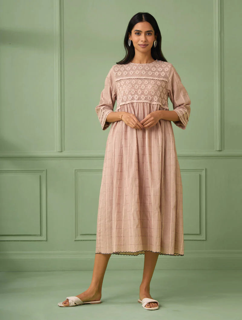 Women's Rose Calf-Length Lace Dress By Room9 The Popup Store
