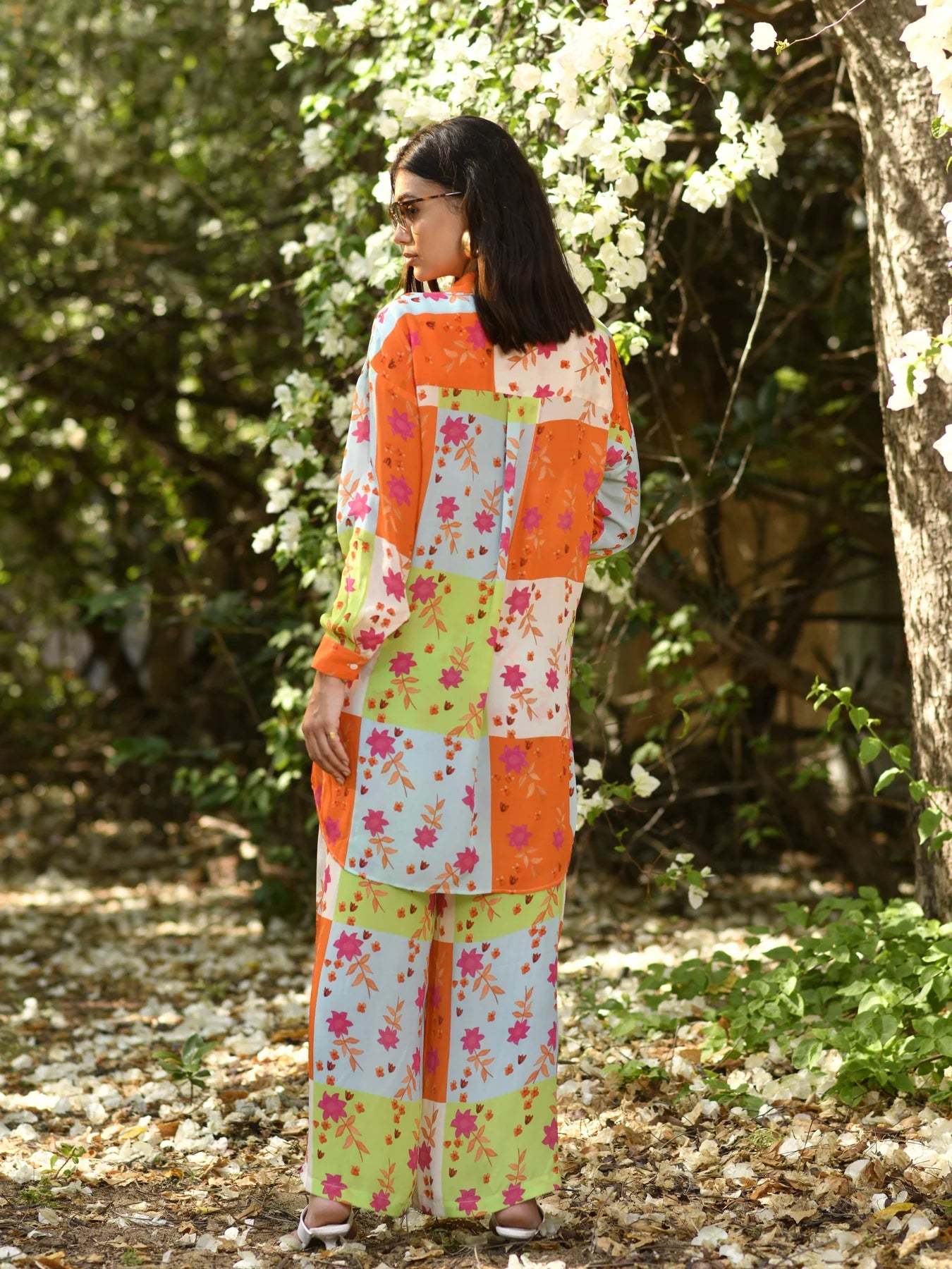 Women's Azlea Patchwork Beach Button Down & Palazzo Set By Room9 The Popup Store