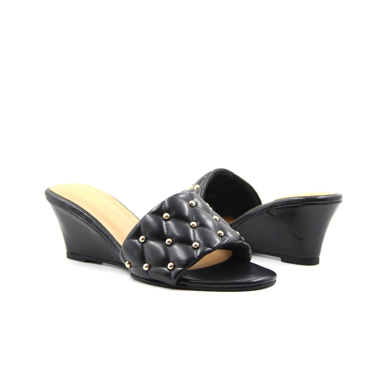 Women Puffed Wedges Black Color By Room9 The Popup Store