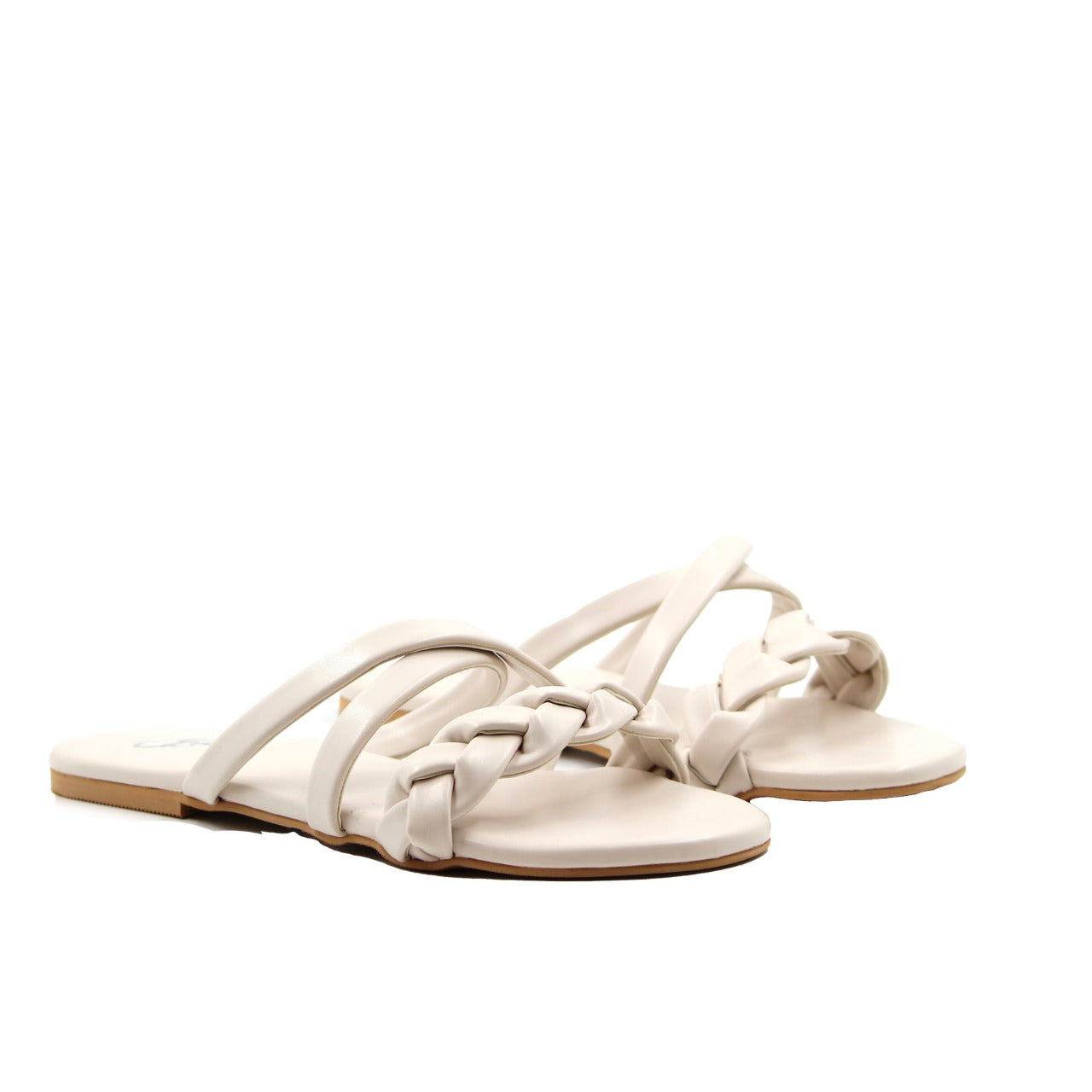 Women's YS119 Cream Flats By Room9 The Popup Store