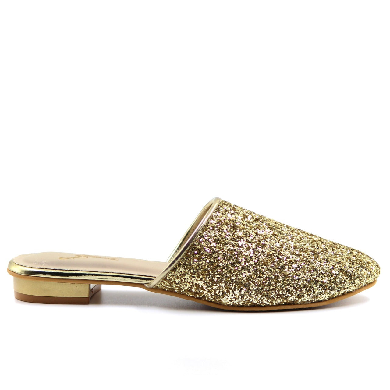 Women's YS121 Bling On Gold Flats By Room9 The Popup Store