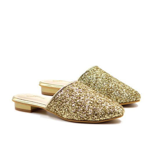 Women's YS121 Bling On Gold Flats By Room9 The Popup Store
