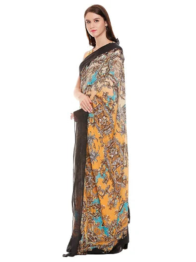 Women's Pre Stitched Saree Paired With Sleeveless Blouse Enhanced With Tassel Detail By Room9 The Popup Store