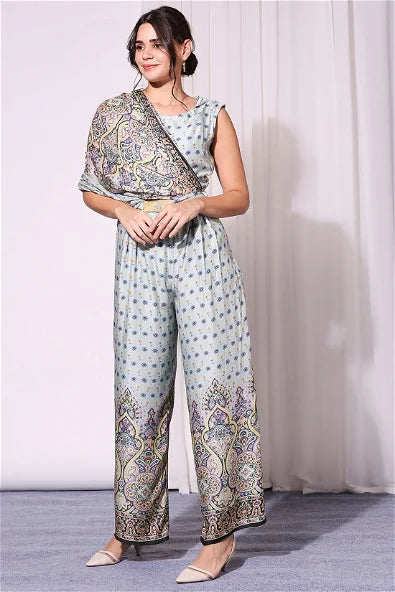 Women's Ethnic Pastel Printed Jumpsuit By Room9 The Popup Store
