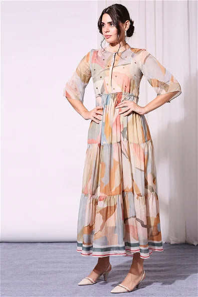 Women's Conversational Printed Tiered Dress By Room9 The Popup Store