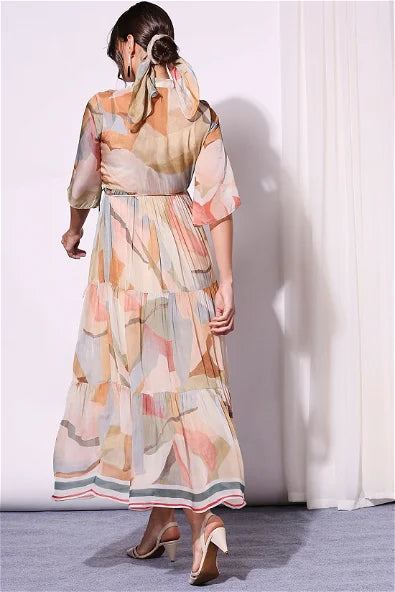 Women's Conversational Printed Tiered Dress By Room9 The Popup Store