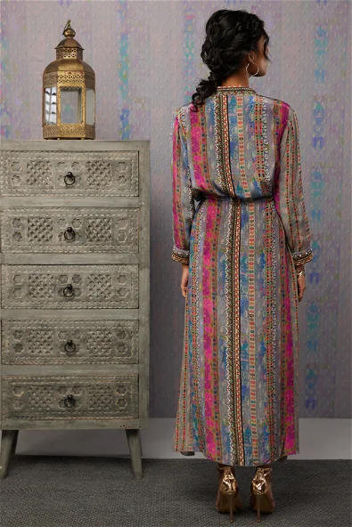 Women's Ikaya Embroidered Dress With Tie-Up By Room9 The Popup Store
