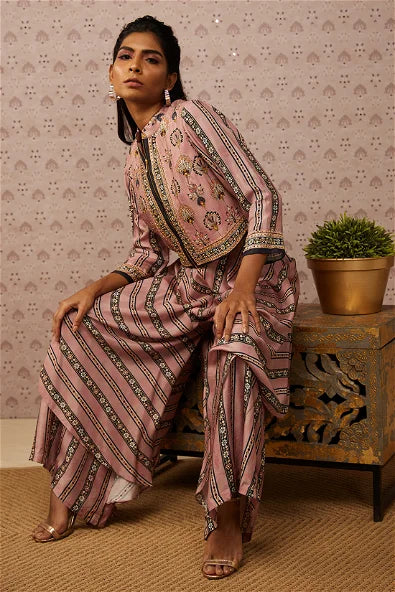 Women's Sarouk Printed Layered Jumpsuit With Jacket By Room9 The Popup Store