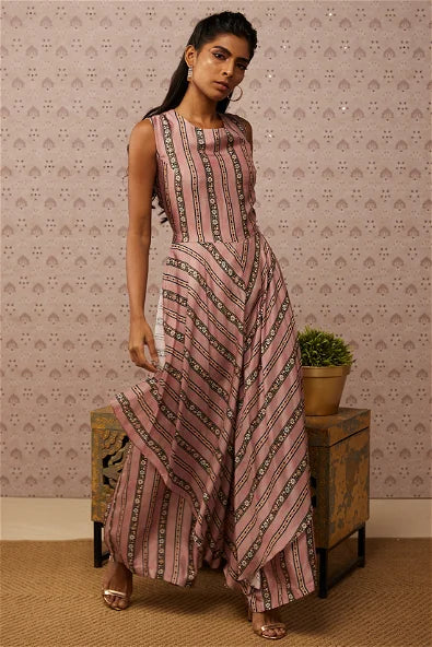 Women's Sarouk Printed Layered Jumpsuit With Jacket By Room9 The Popup Store