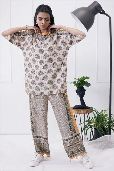Women's Ela Printed Kimono Co-Ord Set By Room9 The Popup Store