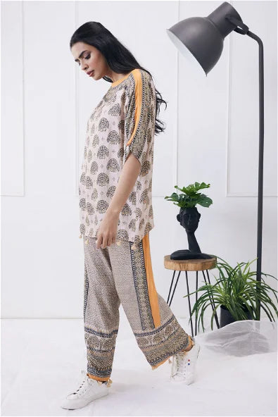 Women's Ela Printed Kimono Co-Ord Set By Room9 The Popup Store